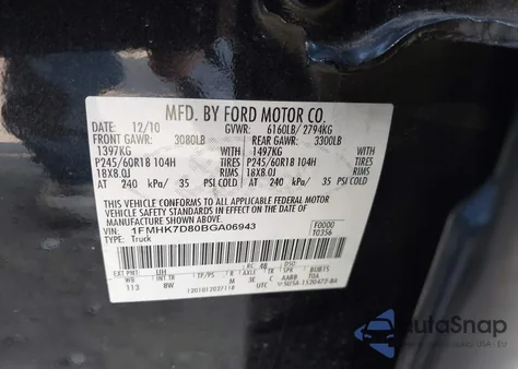 2011 Ford Explorer Xlt from USA, damaged, VIN 1FMHK7D80BGA06943